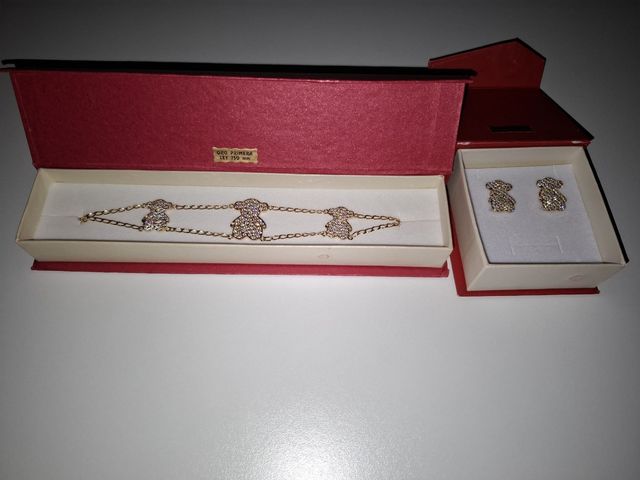 Conjunto Oro 18k: Pendientes y Pulsera