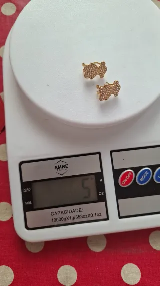 Conjunto Oro 18k: Pendientes y Pulsera pesa 15 gra