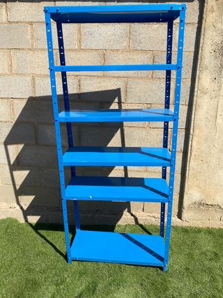 Estantería metálica azul de 5 baldas