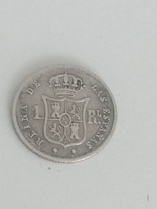 Moneda 1 Real Isabel II 1855 Plata