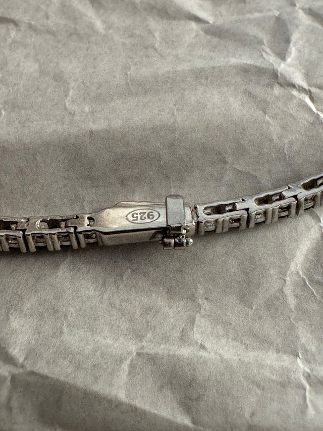 Bracciale tennis argento 925 zirconi neri