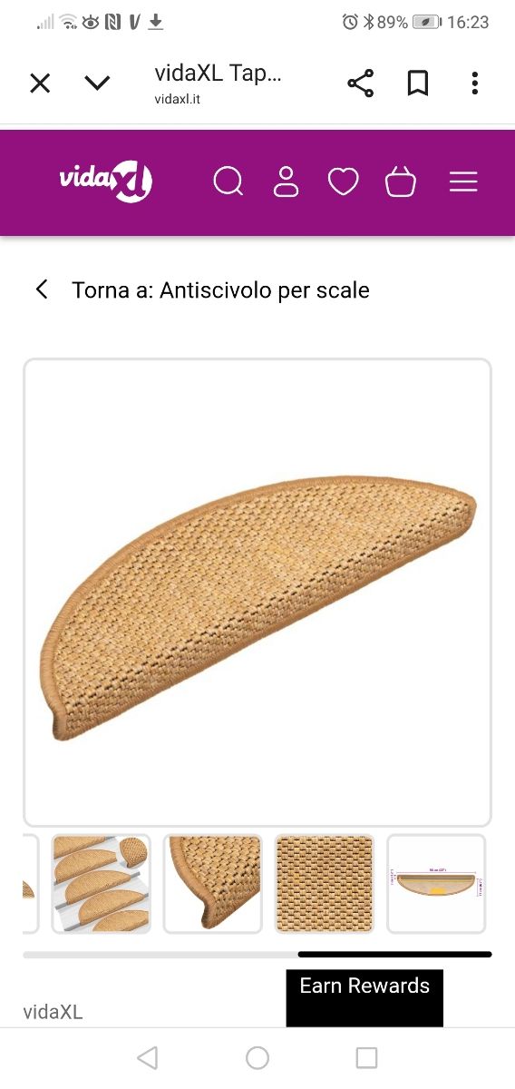 Tappetini antiscivolo per scala 12 pz