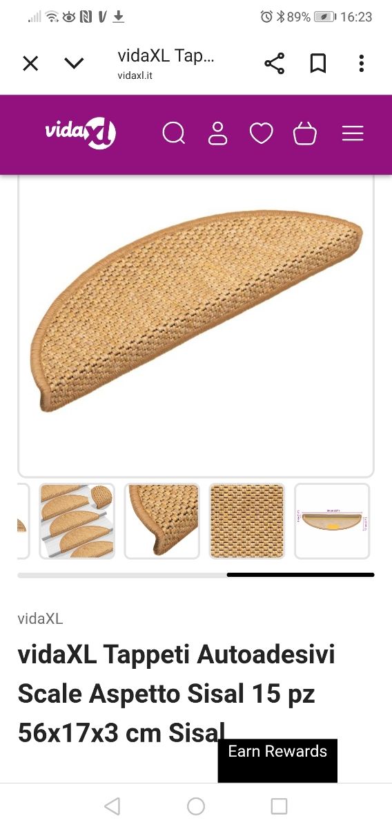 Tappetini antiscivolo per scala 12 pz