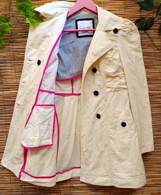 Gabardina Pepe Jeans London Crema Mujer