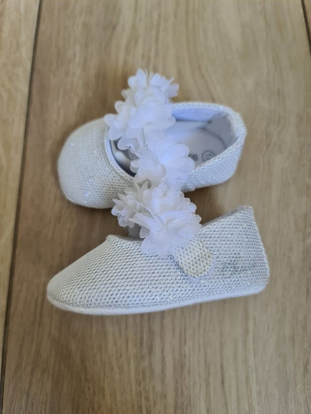 Scarpine Chicco bimba bianche glitter n.17