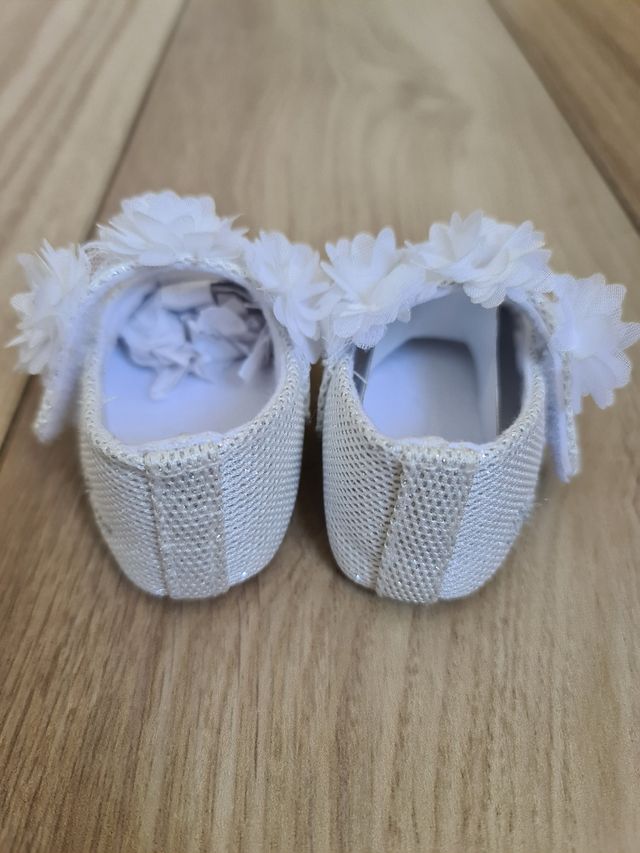 Scarpine Chicco bimba bianche glitter n.17