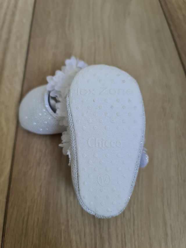 Scarpine Chicco bimba bianche glitter n.17
