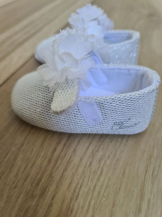 Scarpine Chicco bimba bianche glitter n.17