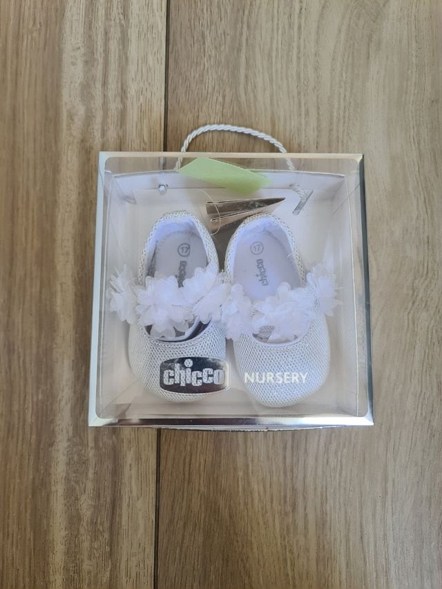 Scarpine Chicco bimba bianche glitter n.17