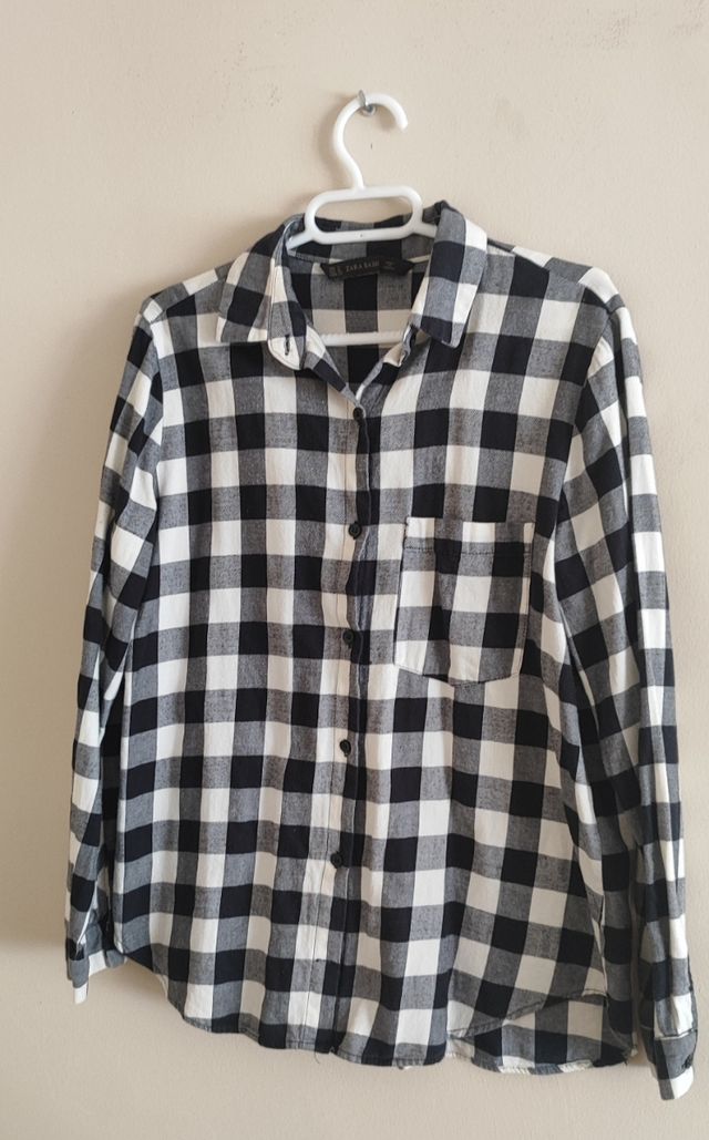 Camisa cuadros Zara mujer