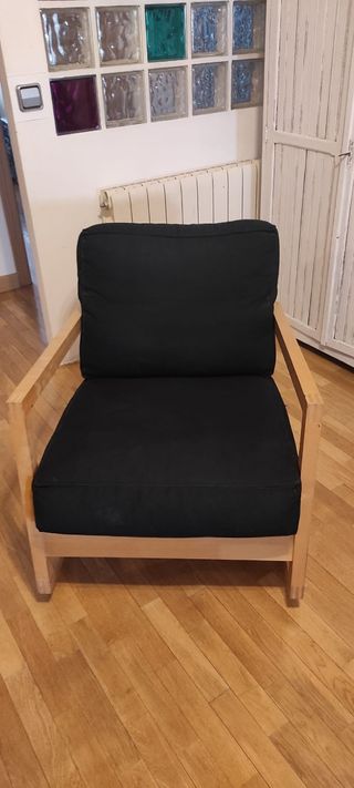 Sillón mecedora de madera de pino Ikea