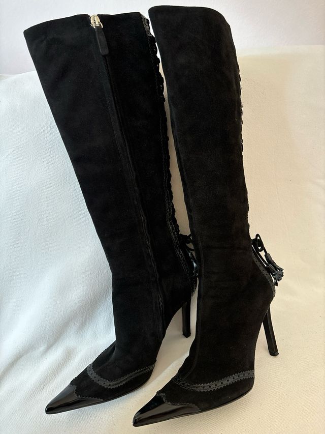 Valentino Garavani Stivali Camoscio Neri Tg 37