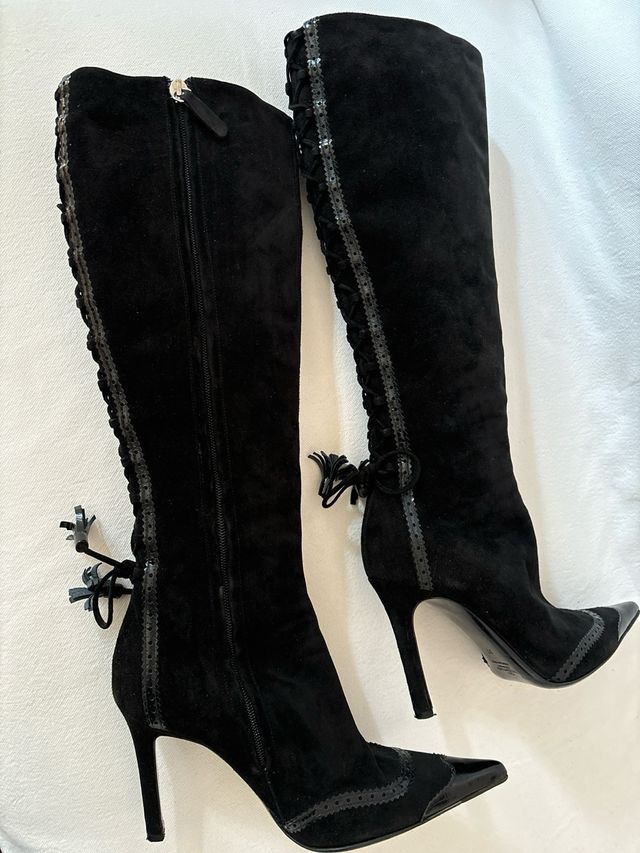 Valentino Garavani Stivali Camoscio Neri Tg 37