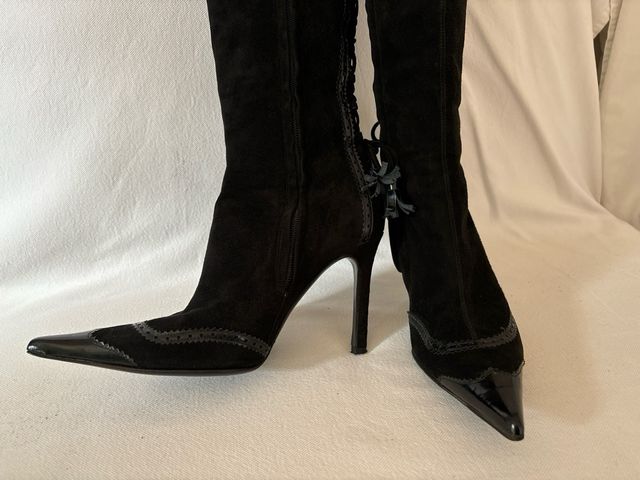 Valentino Garavani Stivali Camoscio Neri Tg 37