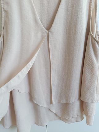 Blusa H&M rosa pálido sin mangas