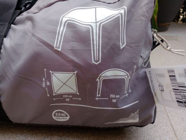 Carpa Quechua Shelter Séjour 2.5x2.5m Gris