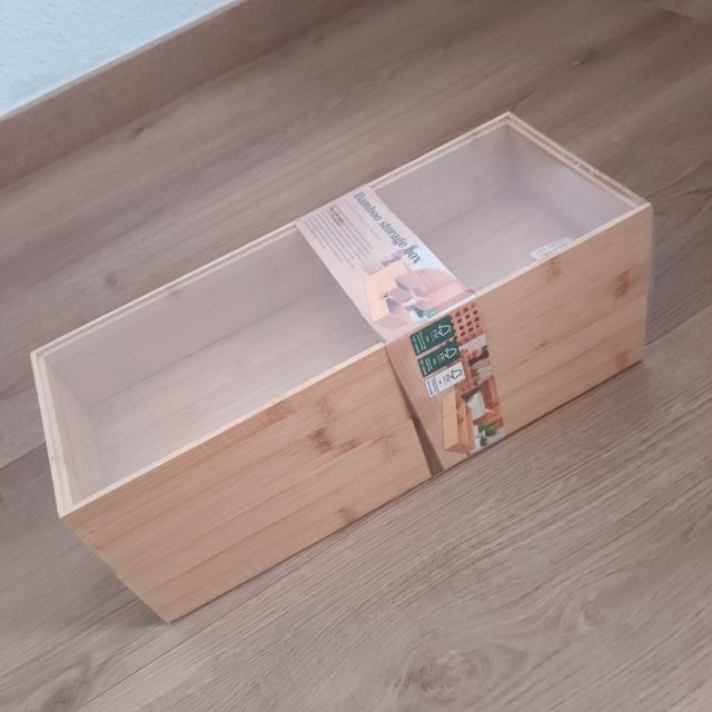 Lote 3 Cajas Almacenaje Bambú NUEVO