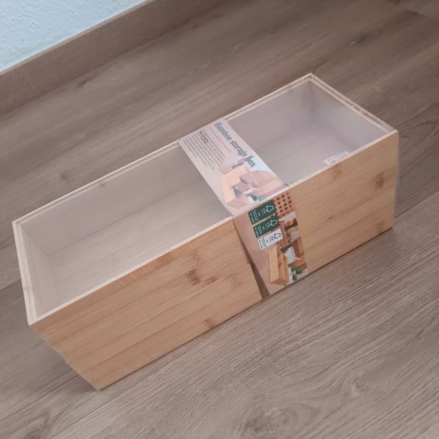 Lote 3 Cajas Almacenaje Bambú NUEVO