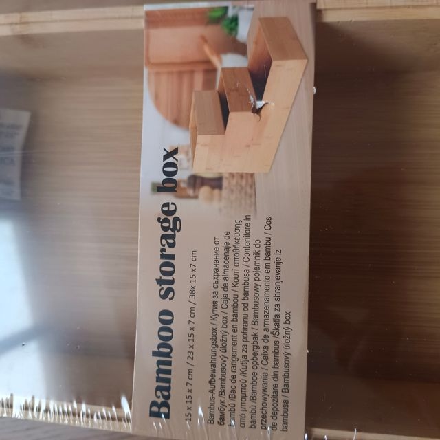 Lote 3 Cajas Almacenaje Bambú NUEVO