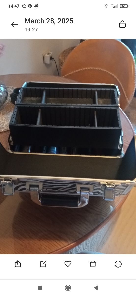 Maletín portatodo con estampado de cebra