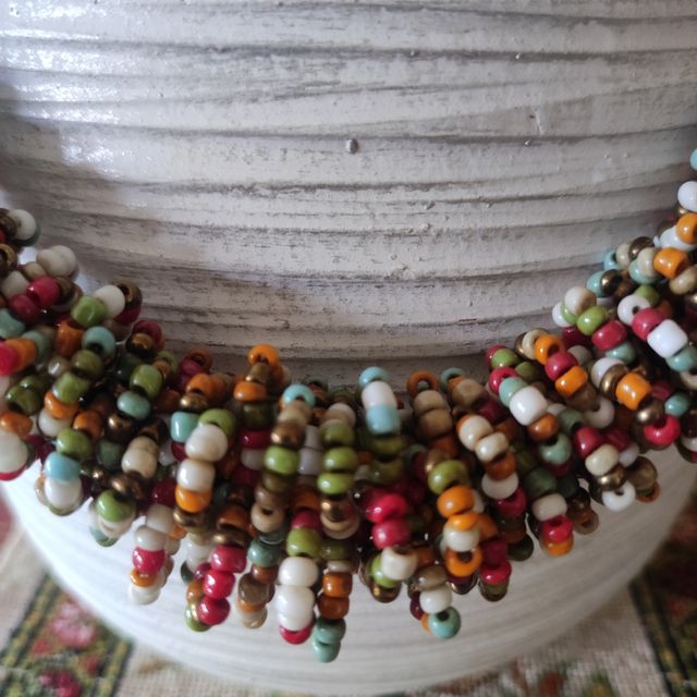 Collar artesanal multicolor 60 cm