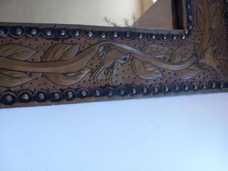 Espejo Latón Mexicano Decorado