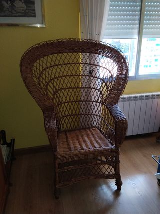 Sillón Ratán Estilo Peacock Mimbre Natural
