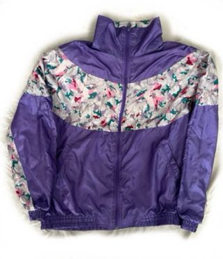 Cortavientos Vintage Morado Mujer Talla S