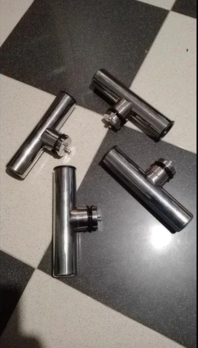 Lote 4 cañeros inox para barandilla barco