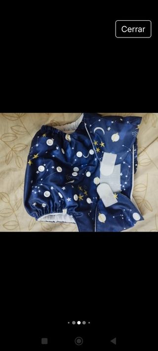 Lore de  dos Pañal tela reutilizable y dos   empap