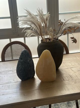 Vela Piedra Zara Home Negra/Gris