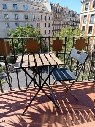 Mesa y Silla Jardín Ikea Madera