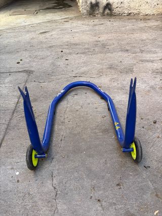 Caballete para moto azul