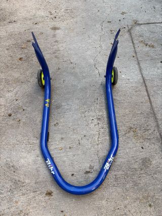 Caballete para moto azul