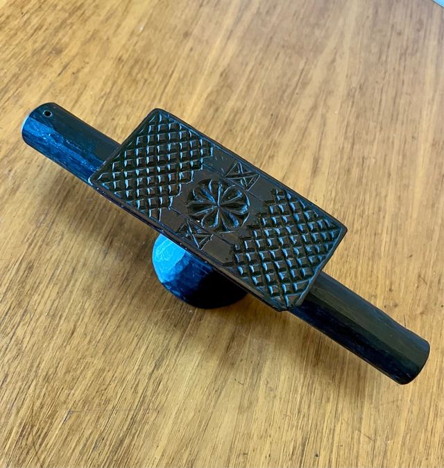 Doppio sigillo in legno indiano per stampa tessile