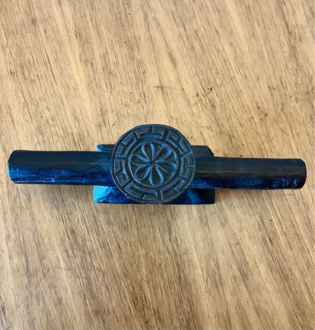 Doppio sigillo in legno indiano per stampa tessile