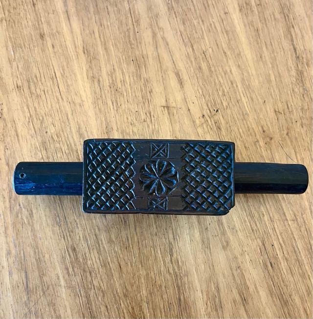 Doppio sigillo in legno indiano per stampa tessile