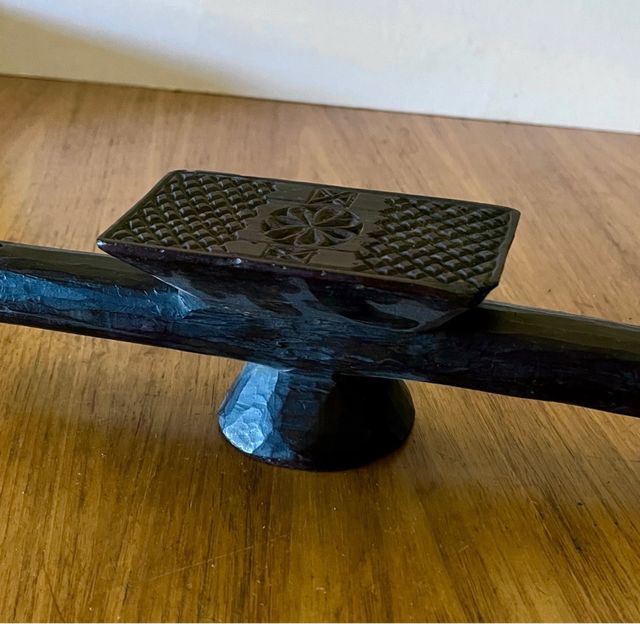 Doppio sigillo in legno indiano per stampa tessile