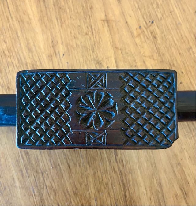 Doppio sigillo in legno indiano per stampa tessile