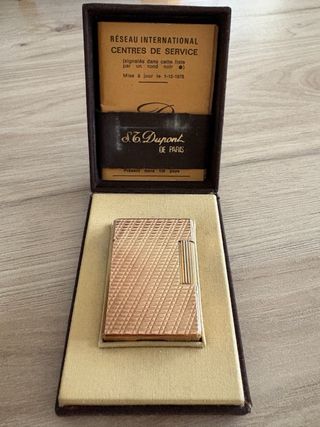 Mechero S.T. Dupont Chapado en Oro