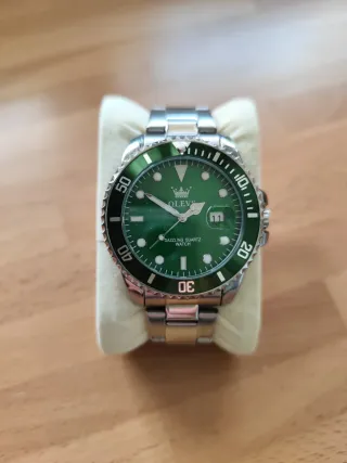 Reloj Olevs Acero Inoxidable Hombre Verde