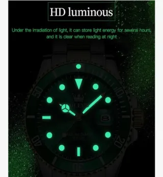 Reloj Olevs Acero Inoxidable Hombre Verde
