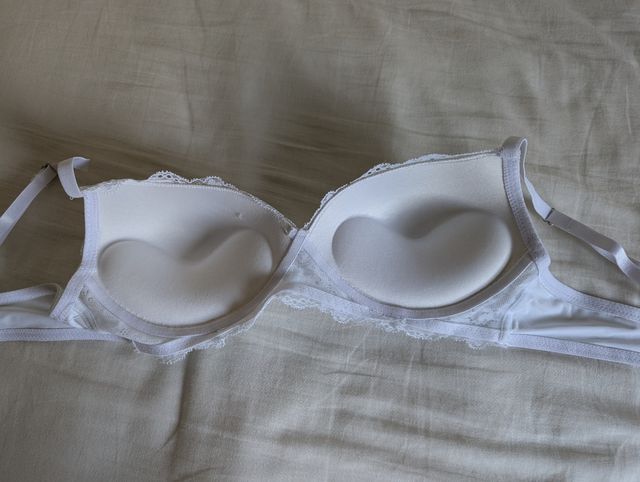 Reggiseno push-up in pizzo bianco