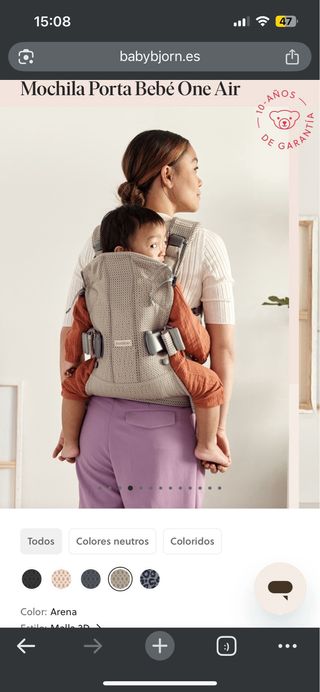 Mochila Porta Bebé BabyBjorn One Air Arena