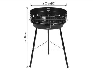 Nuovo barbecue a carbonella rotondo nero