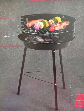 Nuovo barbecue a carbonella rotondo nero