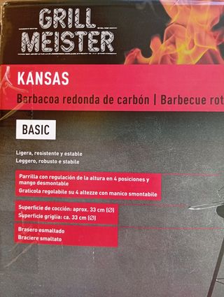 Nuovo barbecue a carbonella rotondo nero