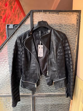 Chaqueta Biker Negra