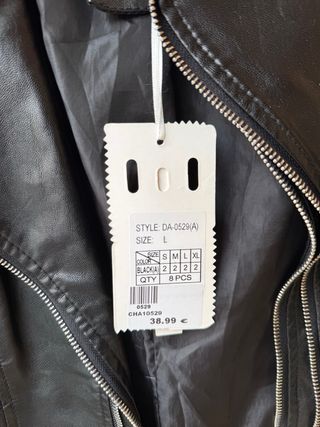 Chaqueta Biker Negra