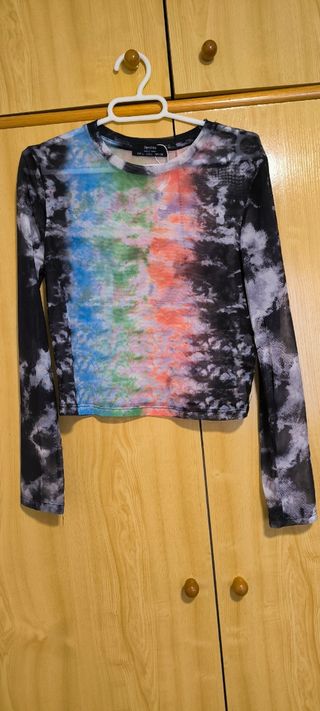 Top Bershka Multicolor Malla Talla L